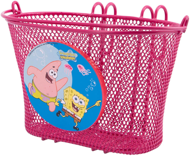 Bike fashion kinder fietsmand kids basket sponge bob metal