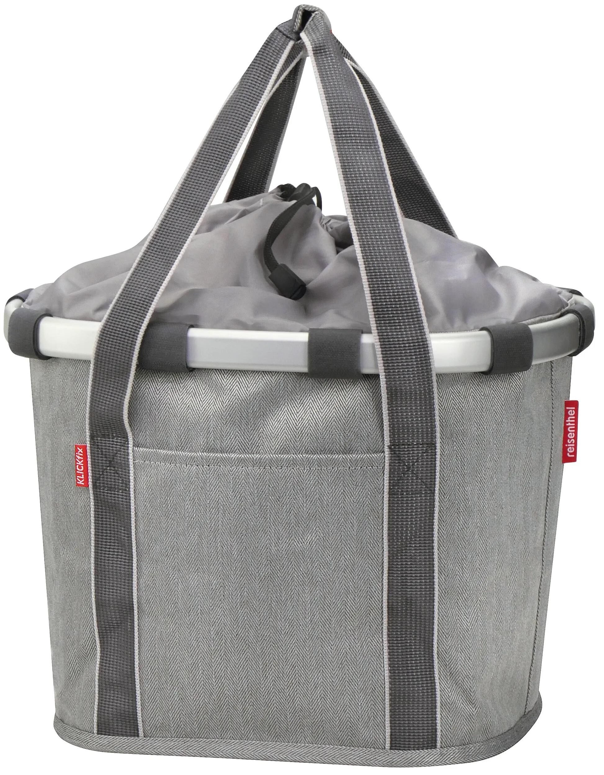 Reisenthel korb bikebasket shopping bag bikebasket herringbone gray