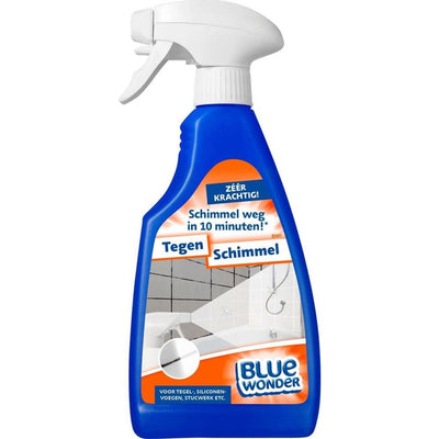 Blue wonder tegen schimmel spray 500ml voor tegel-, siliconenvoegen, stukwerk enzo