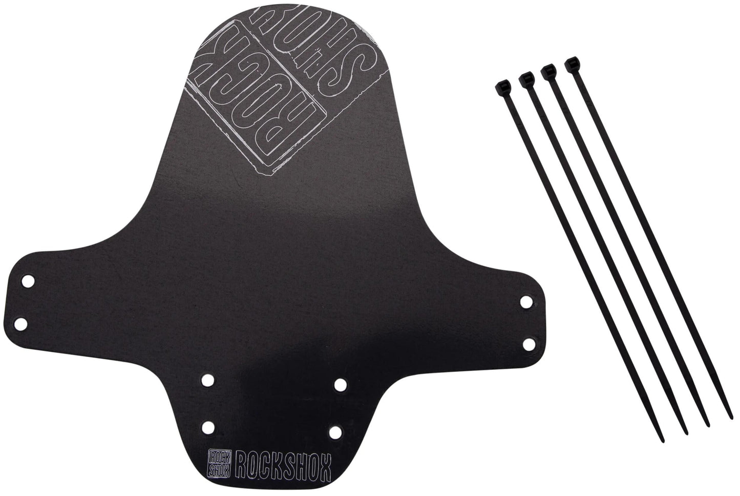 Rockshox steekspatbord fender clip-on fender rs black outline white dist.