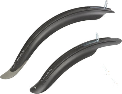 M-wave steekspatbord-set mud max kids f+r clip-on fender mud max kids f+r plast.