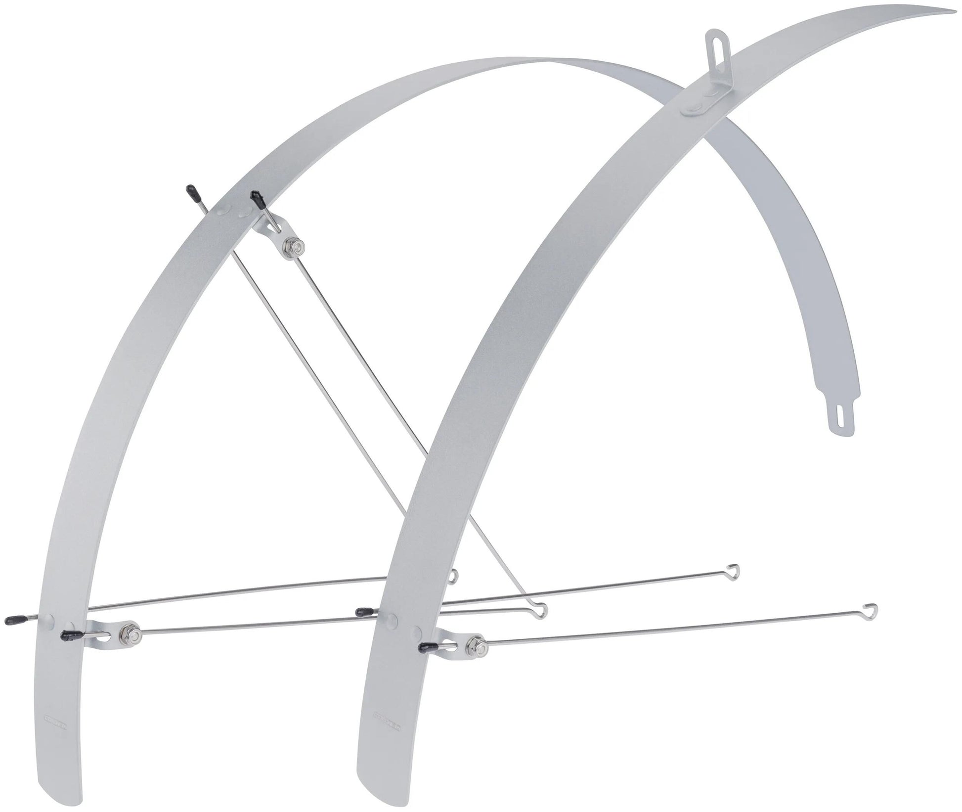 Contec spatbordset flat fender ct fender set flat fender 28 32mm alu silver