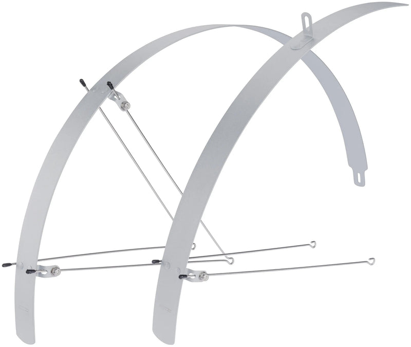Contec spatbordset flat fender ct fender set flat fender 28 42mm alu silver