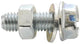 Fix-nippel zeskantbout hex washer head screw m5x20mm