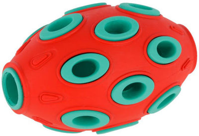 Producten rugby toyfastic te vullen roodturkoois 12 x 7 5 cm