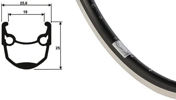 Ryde velg andra 10 rims andra 10 19-622 36l sw