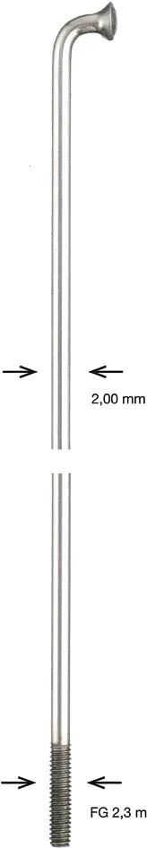 Alpina spaak spoke zinc 2x292 mm