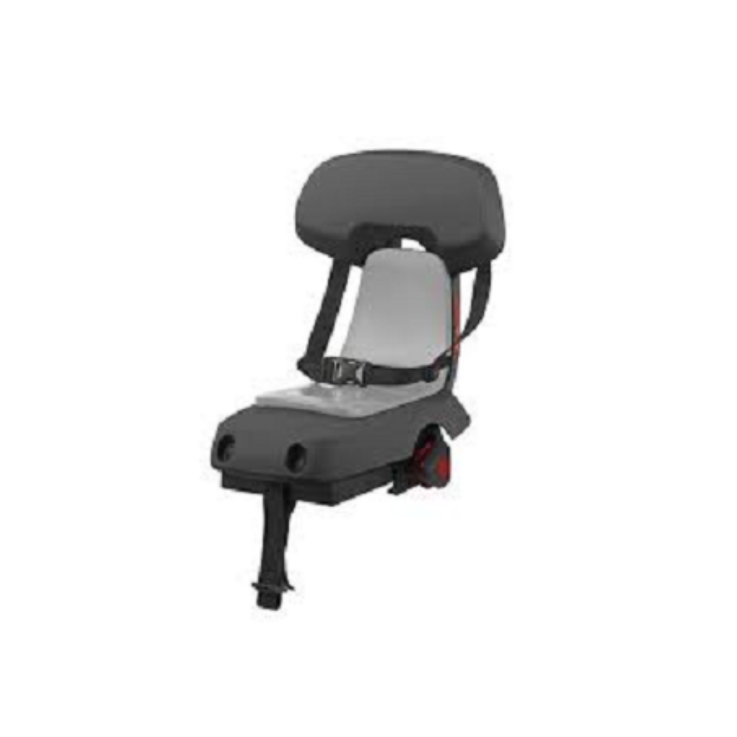 Polisport Guppy junior achterzitje. Kleur: grijs