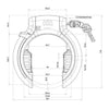 Axa block xxl retractable frame lock