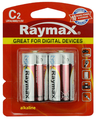 Raymax producten batterij alkaline lr14 c 15v x2st