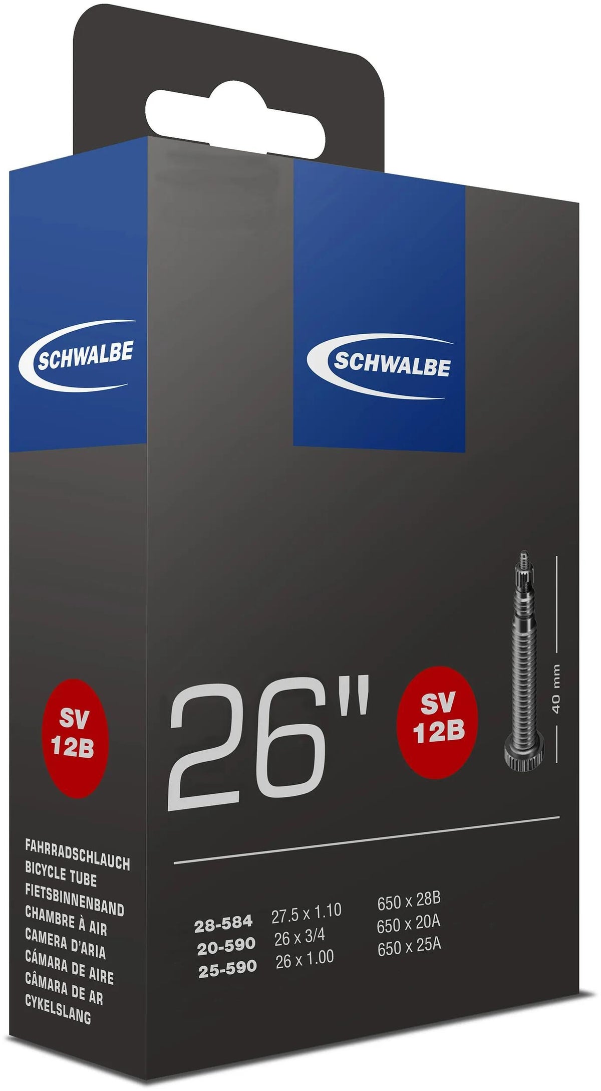 Schwalbe Binnenband FV SV12B 26 18 25-590