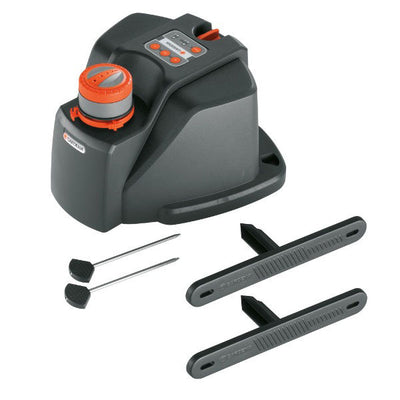 Gardena comfort mobiele multi-instelbare sproeier aquacontour automatic bewateringsautomaat (grijs oranje, 8133-20)