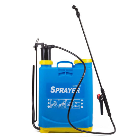 Rugspuit kunststof met zijzwengel 16 liter