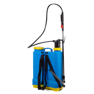 Rugspuit kunststof met zijzwengel 16 liter