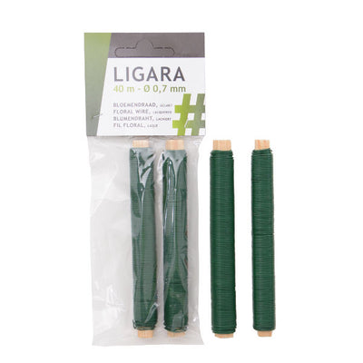 Ligara bloemendraad binddraad groen gepl 40m 2 stuks