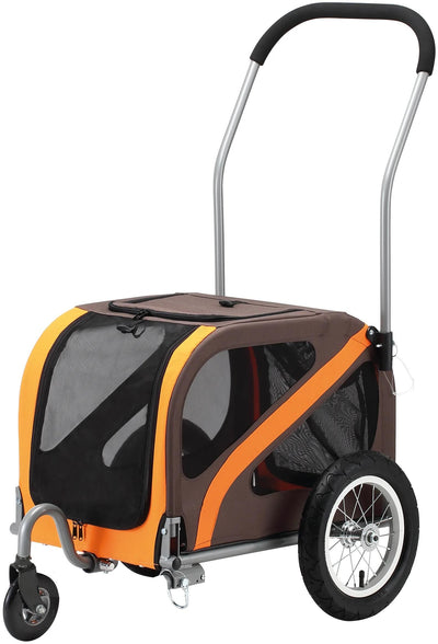 Blue bird fiets-hondenkar mini mini dog trailer 12 brown orange
