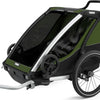Thule fiets-kinderkar chariot cab double . child trailer char. cab 2 aku cyp.green