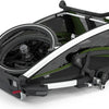 Thule fiets-kinderkar chariot cab double . child trailer char. cab 2 aku cyp.green