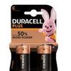 Duracell - batterij Plus 100% extra life MN1400 LR14 C BP2