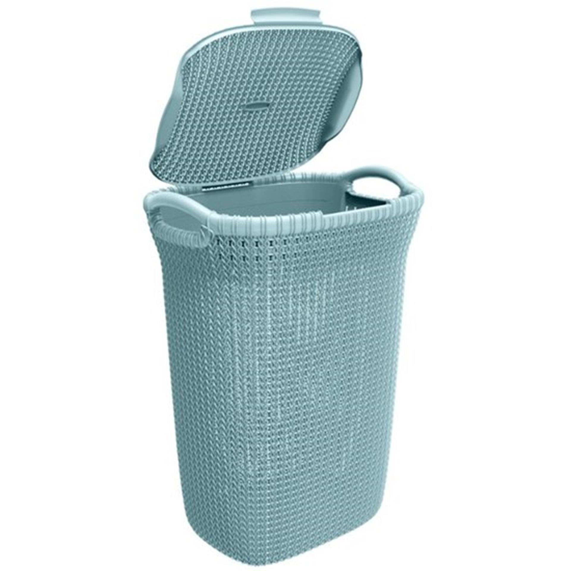 Curver knit wasbox 57 liter misty blue 43x34xh61cm