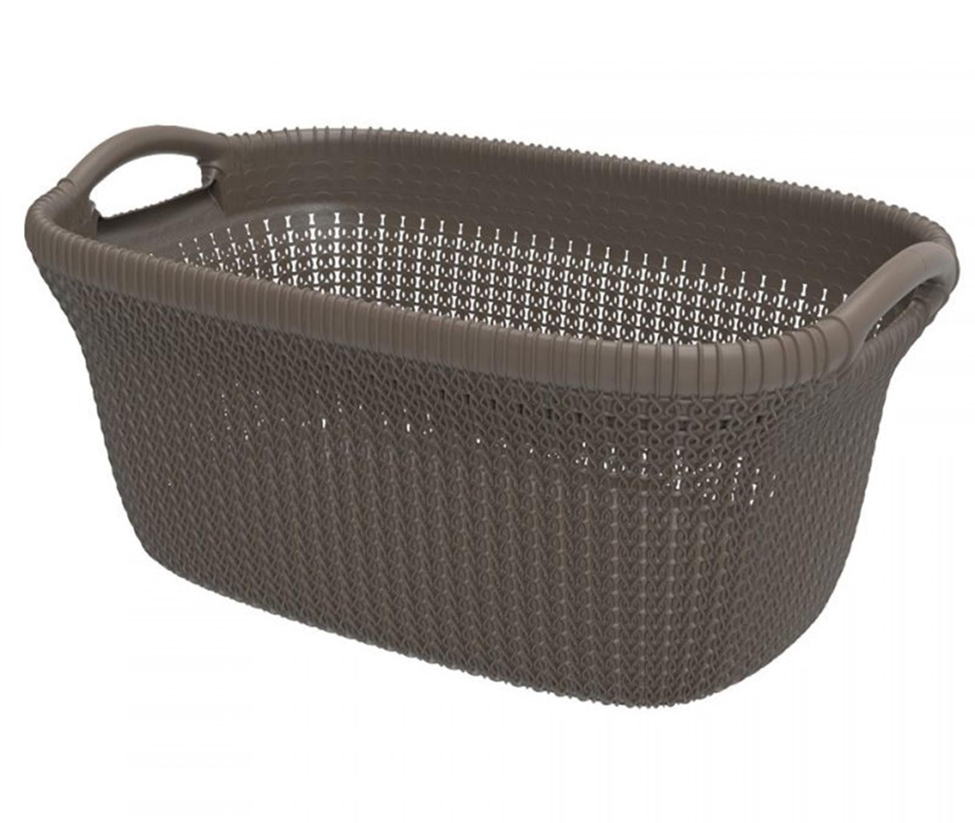 Curver knit wasmand 40 liter bruin 60x39x27