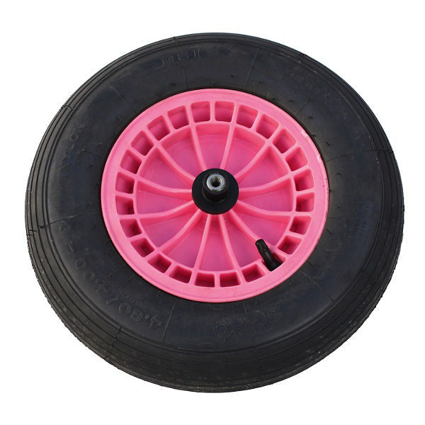 Fort wiel 480400x8 2ply band kunststof velg roze as 13cm