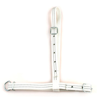 Weidehalster zonder ketting nylon wit