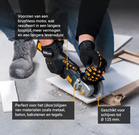 Batavia maxxpack 18v accu haakseslijper 125mm brushlesbody