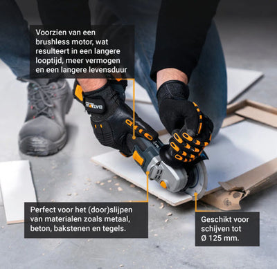 Batavia maxxpack 18v accu haakseslijper 125mm brushlesbody