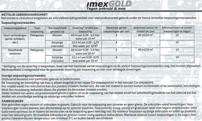 Imex gold tegen onkruid en mos 450ml
