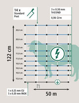 Ako producten wolfnet ovinet maxi 122cm x 50m dubbele pen - afbeelding 3
