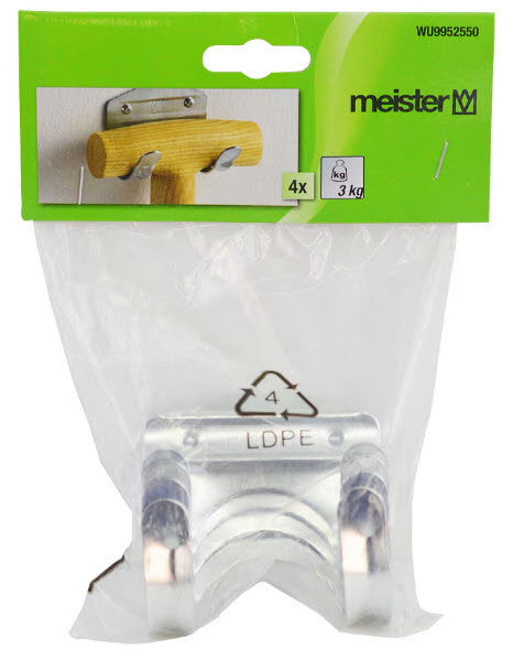 Meister producten gereedschapshouder metaal 4 stuks