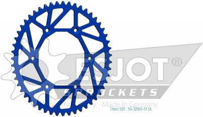 Esjot chain wheel 520 51z steel blue superlight