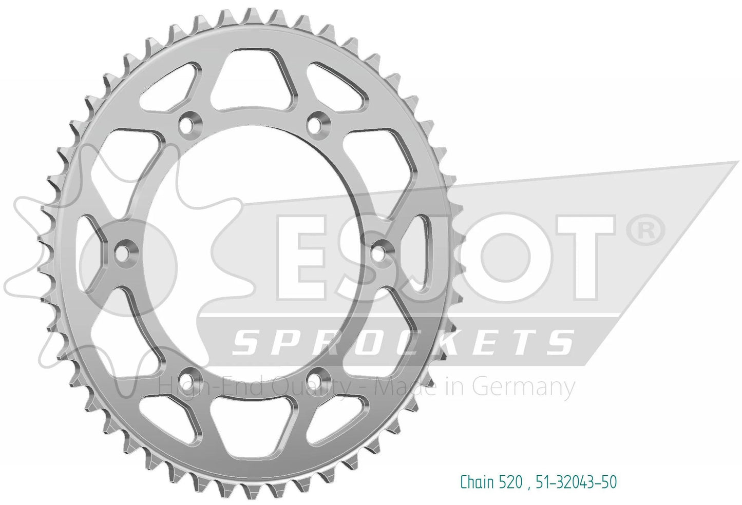 Esjot chain wheel 520 52z alu silver