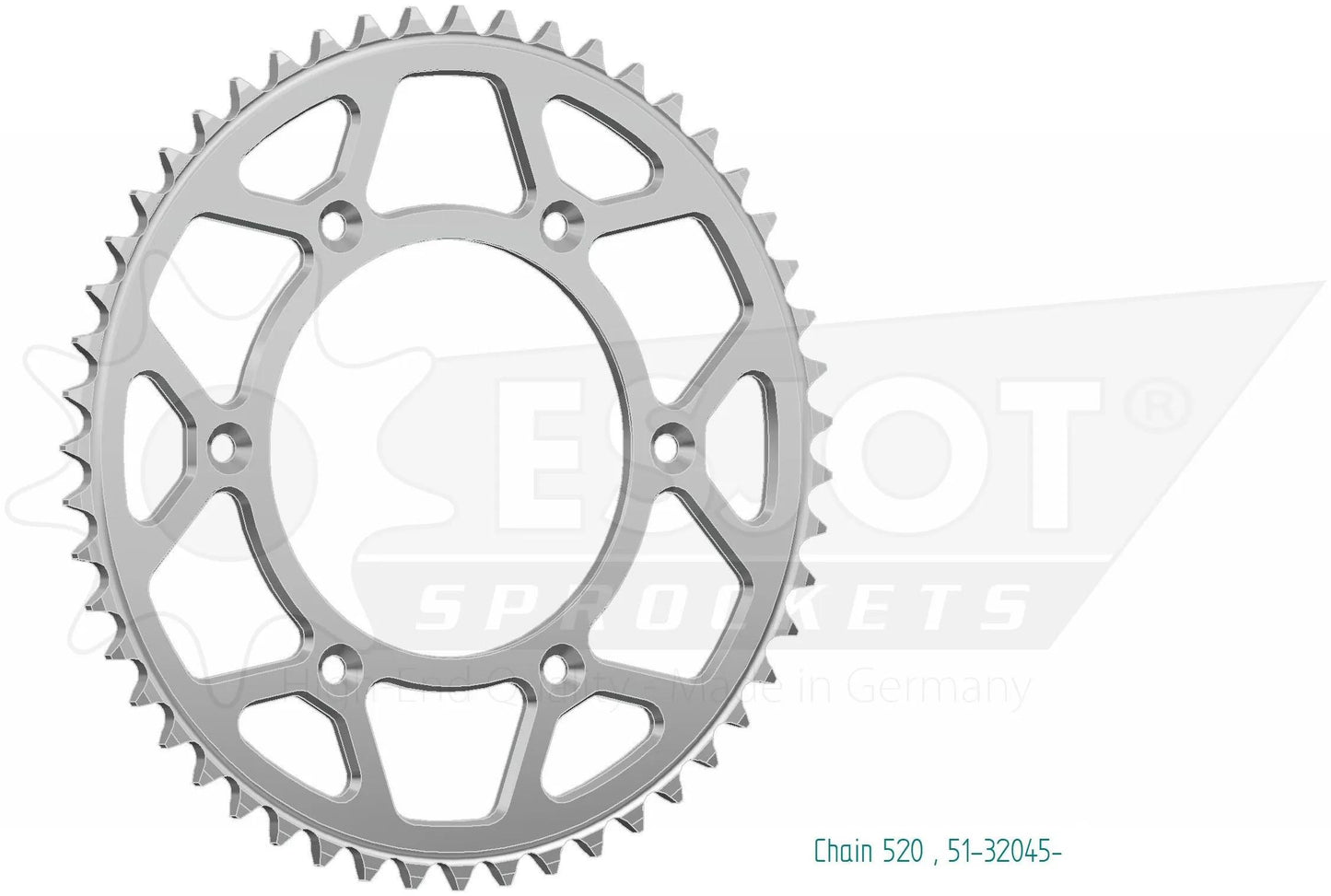 Esjot chain wheel 520 53z alu silver