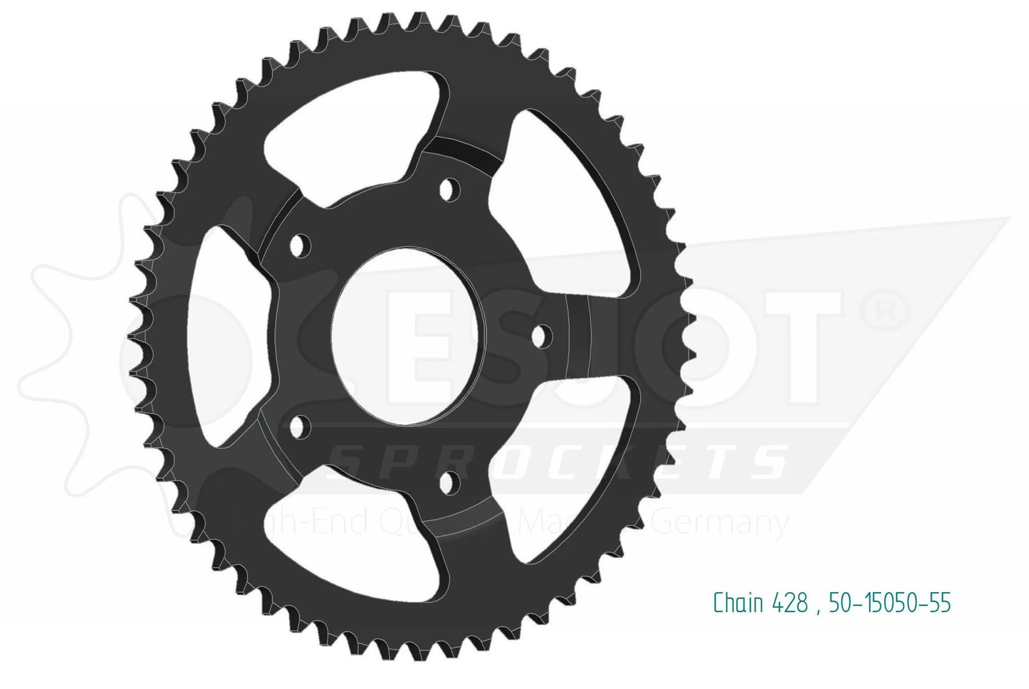 Esjot chain wheel 428 55z steel silver