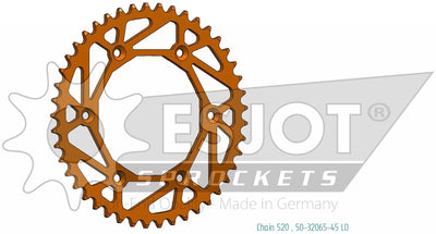 Esjot chain wheel 520 45z steel orange superlight