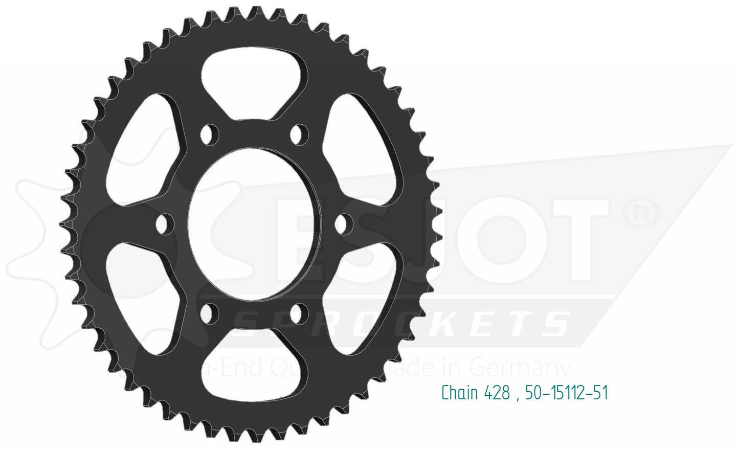 Esjot chain wheel 428 51z steel black