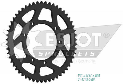 Esjot chain wheel 428 60z alu black