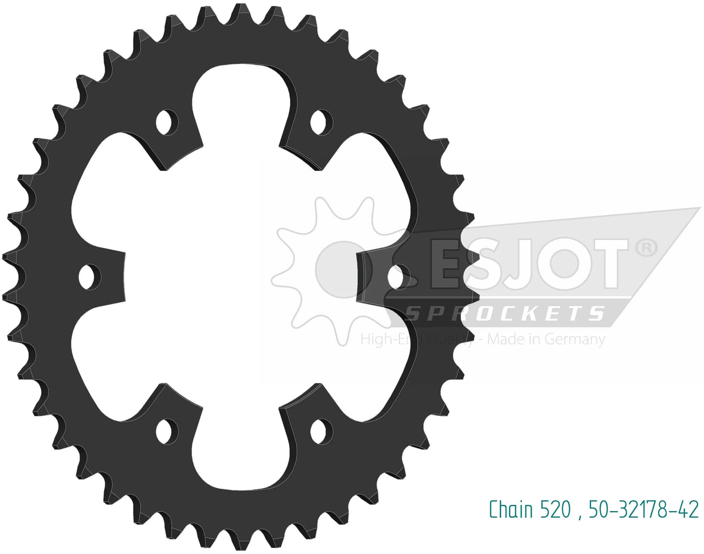 Esjot chain wheel 520 42z steel black