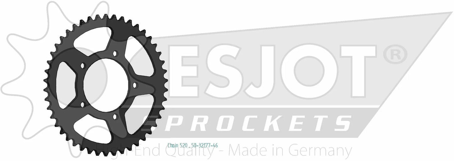 Esjot chain wheel 520 44z steel black