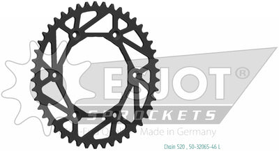 Esjot chain wheel 32065 48 teeth black