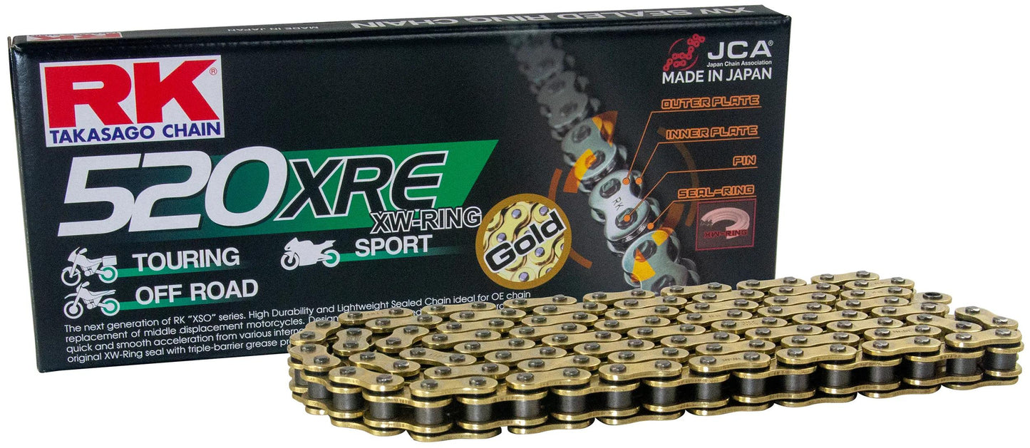 Rk chain 520 xre 118 n gold open