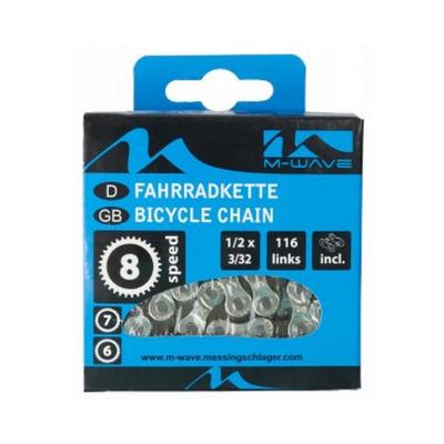 M-Wave Ketting 1 2 x 3 32 inch 116 schakels 6 7 8S zilver