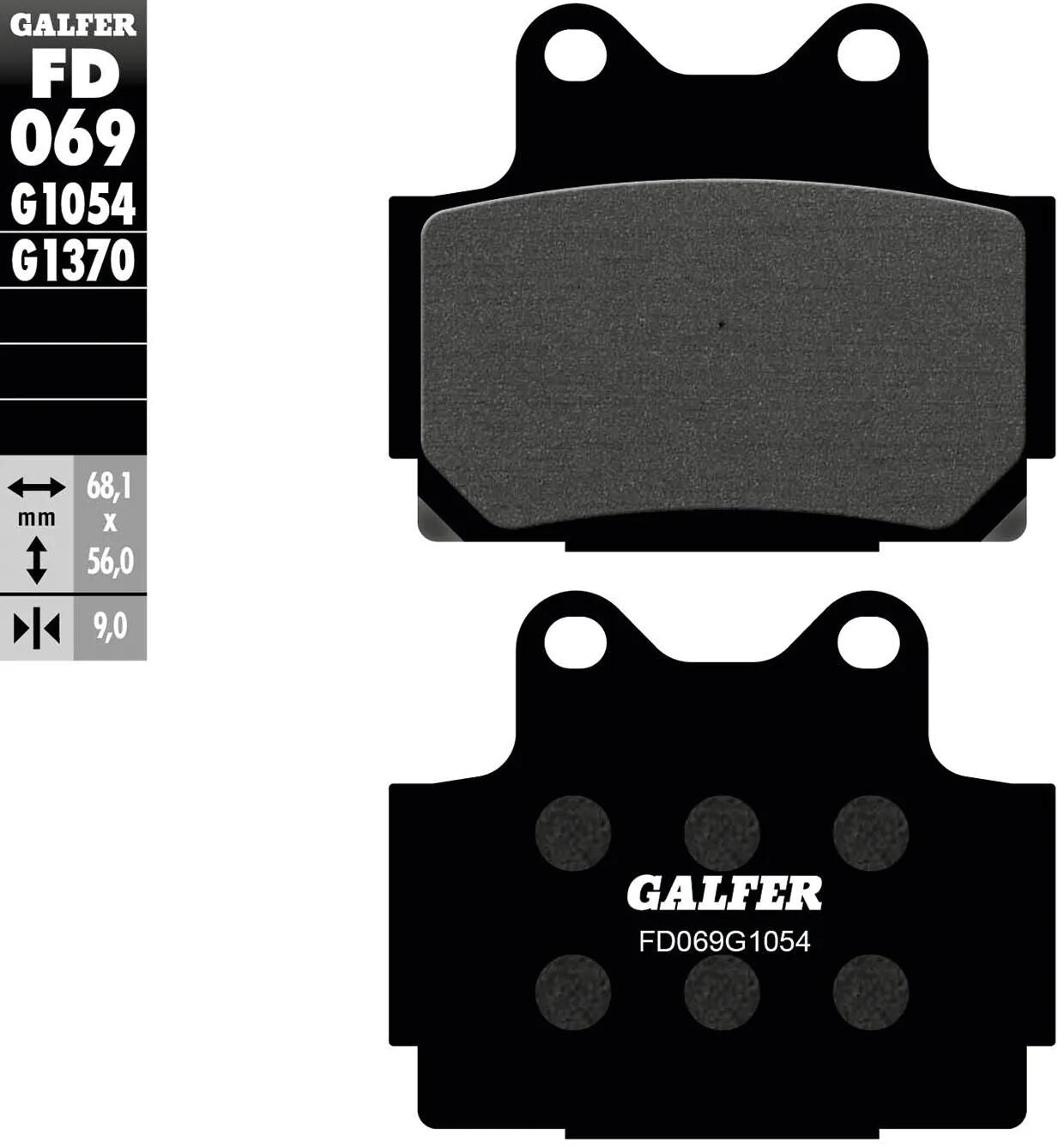 Galfer remblokken fd069 brake pad fd069 g1054 organic
