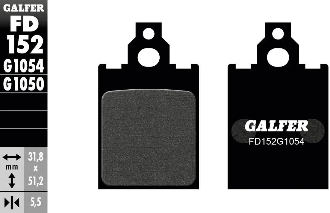 Galfer remblokken fd152 brake pad fd152 g1054 organic