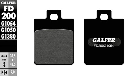 Galfer remblokken fd200 brake pad fd200 g1054 organic standard