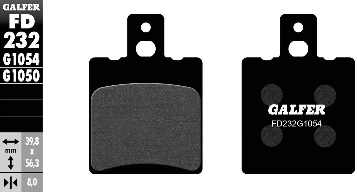 Galfer remblokken fd232 brake pad fd232 g1054 organic standard