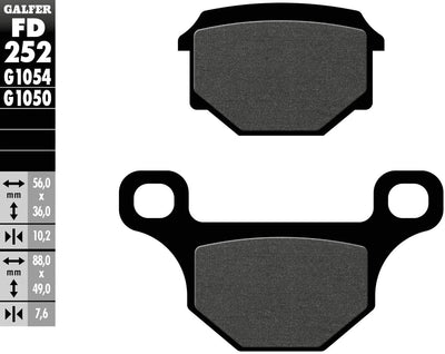 Galfer remblokken fd252 brake pad fd252 g1054 organic standard