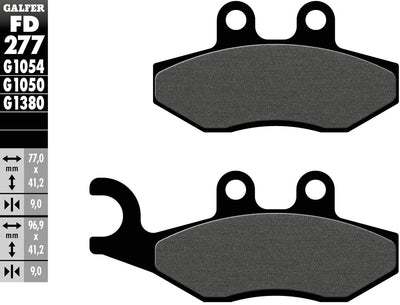 Galfer remblokken fd277 brake pad fd277 g1054 organic standard